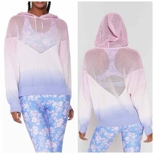 Spiritual Gangster Amar Meshed Up Hoodie – NWT – Size M – Ombre Pink/Blue
